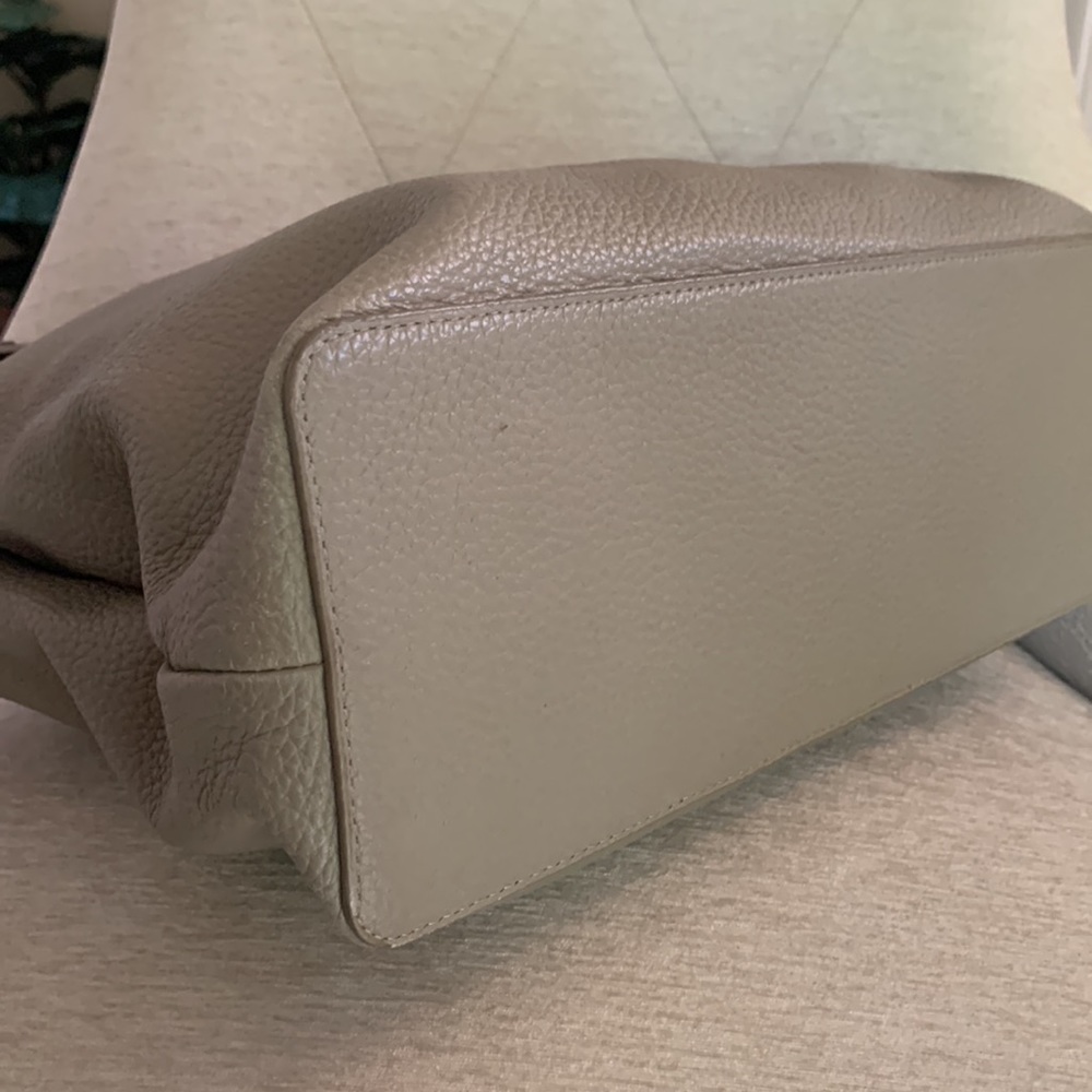 Genuine Leather Shoulder Bag with Chain Strap in Grey by 14th & Union Nordstrom - Picture 8 of 10